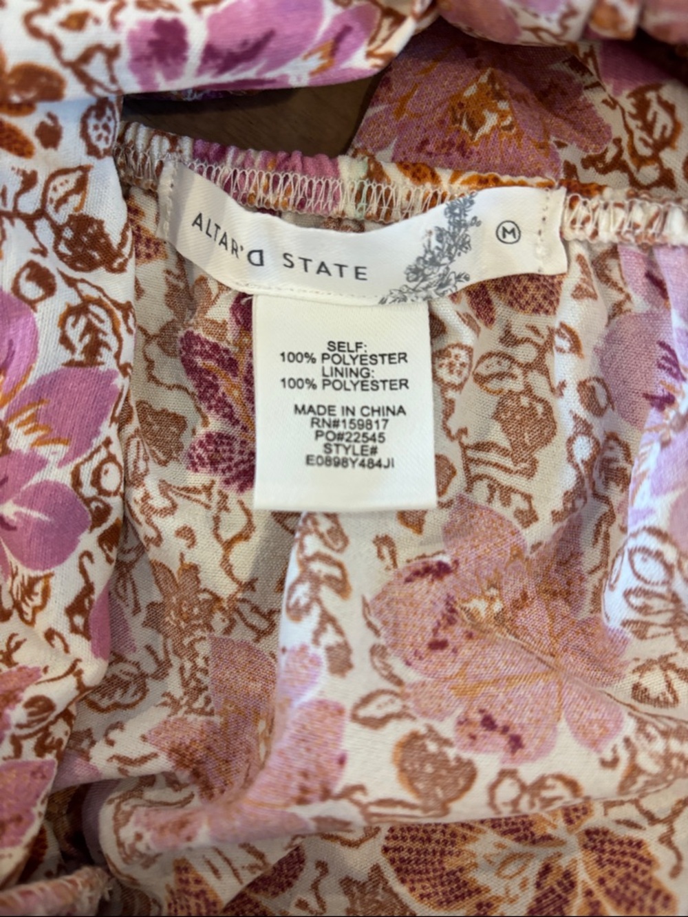 Altar’d State Dakota Floral Pink Midi Dress Medium Summer Brunch Baby Shower - Picture 3 of 5